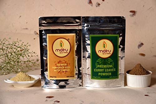 Premium Combo Pack of Fenugreek Seed/Methi and Curry Leaves Powders